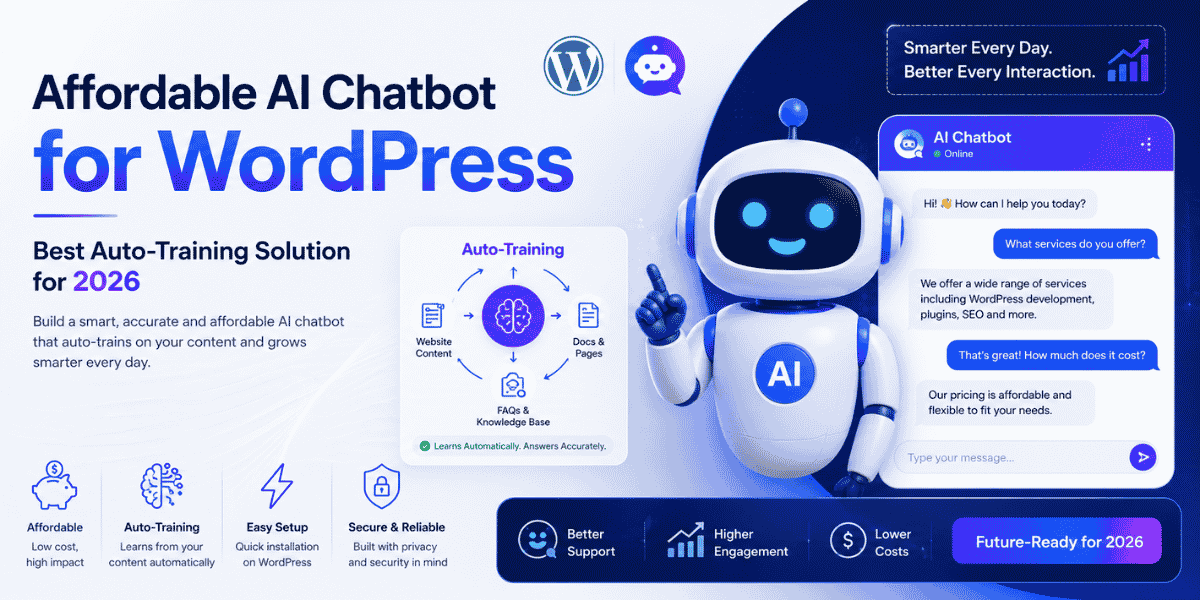 Affordable AI Chatbot for WordPress: Best Auto-Training Solution for 2026